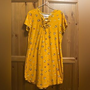 No Boundaries Yellow Floral Dress